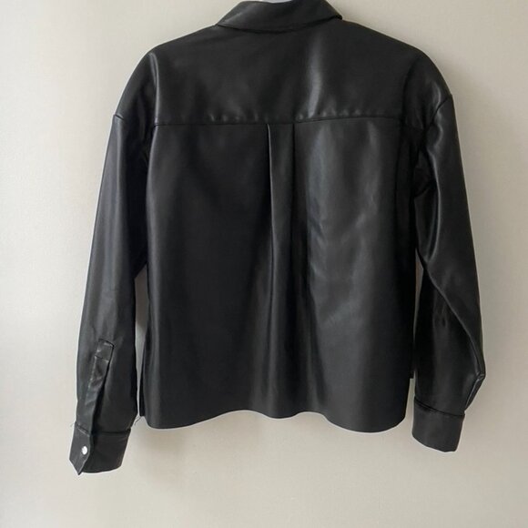 DKNY Vegan Leather Top - Picture 3 of 6